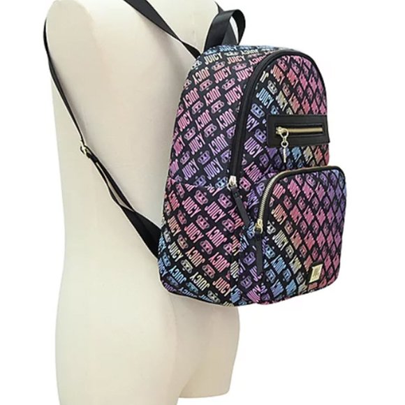 Juicy By Juicy Couture Good Sport Backpack Black Multicolor NWT main image 4